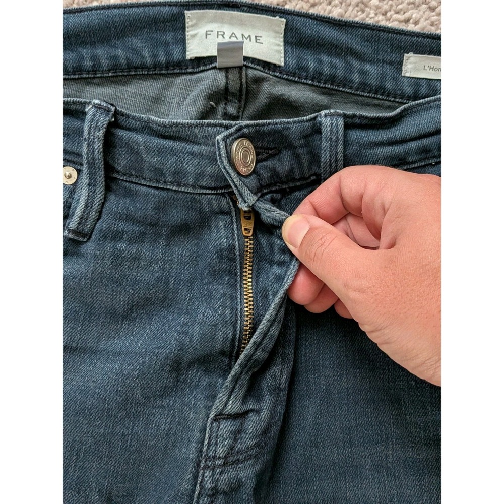 Frame L'Homme Slim Fit Jeans Mens 32 (Fits 34x29) Blue Medium Wash Denim - Picture 6 of 13